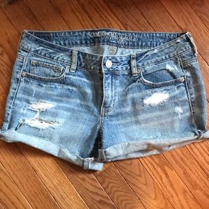 American Eagle Ripped Jean Shorts